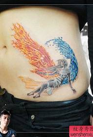 barriga de beleza moi ben popular patrón de tatuaxe de anxo