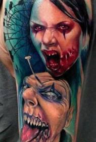 ແບບ Tattoo Zombie ທີ່ຫນ້າຢ້ານ