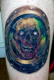 Tatuaj zombie de culoare uimitoare