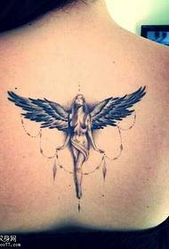 back angel tattoo pattern