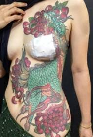 modello di tatuaggio unicorno di linee astratte dipinte bestia tradizionale