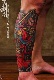 Patrón de tatuaxe de Sun Wukong no becerro