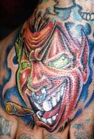 røyke rød djevel tatoveringsmønster