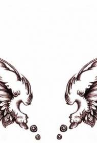 tatuaggio nero stile piuma grandi ali d'angelo tatuaggio Angelo manoscritto, ali di demone, manoscritto, materiale manoscritto, piuma, ali, nero, schizzo