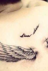 Reen Bela Angel Wings Tattoo