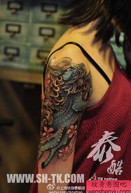 girl arm classic good-looking color unicorn tattoo pattern