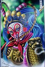 a personality of the Monkey King tattoo pattern