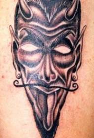 Longhorn Dhimoni Mask Yakagadzika tattoo