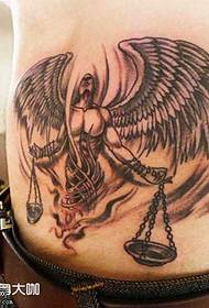 Derék angyal tetoválás minta