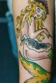 käsivarren väri seksikäs merenneito tatuointi kuva
