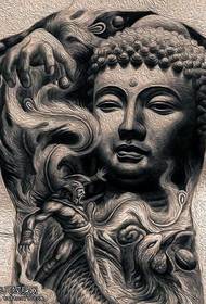 Manuskript Buddha Phoenix Sun Wukong Tattoo Patroon