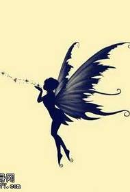 modèle de tatouage papillon ange elfe manuscrit