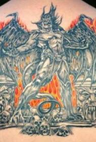 Modello del tatuaggio Hellmaster dell'inferno del re
