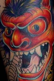 Farget kinesisk Ghost Demon Tattoo Pattern