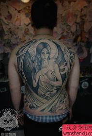 modeli i tatuazhit të engjëjve të pasme klasike të djalit plot me vizatime engjëll