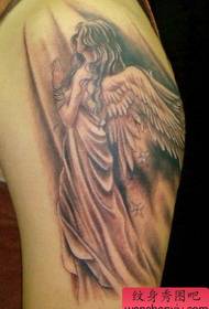 Patrón de tatuaxe de anxo: patrón de tatuaxe de ángel de brazo