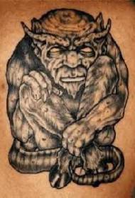 Model de tatuaj cu diavolul lupului în vârstă
