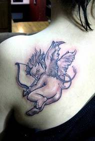 χαριτωμένο Μικρό Άγγελο Cupid Τατουάζ Pattern