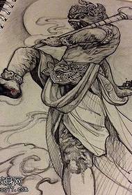 Bảo tàng hình xăm tốt nhất đã đề xuất một hình ảnh của bản thảo hình xăm Qiti Dasheng Sun Wukong