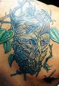 Holzbaum Monster Tattoo Muster