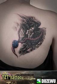 girls shoulders popular beautiful angel tattoo pattern
