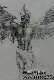 класичний рукопис татуювання демона ангела