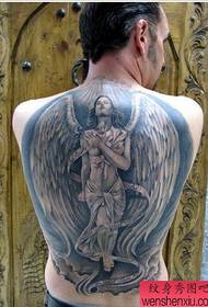 Wzór tatuażu anioła: pełne plecy piękno Angel Wings tatuaż wzór tatuażu obraz