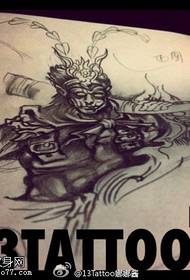 Qitian Dasheng Sun Wukong Татуировка Рукопись Изображение