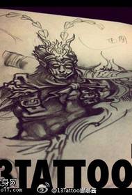 Foto del manoscritto del tatuaggio di Qitian Dasheng Sun Wukong