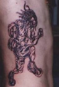 Staigājošs voodoo dēmona tetovējums