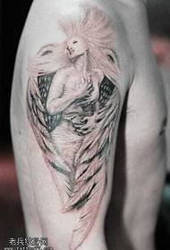 Patró de tatuatge d'àngel femení de braç