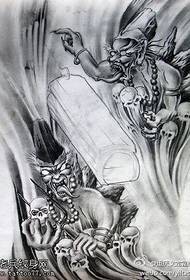 black and white impermanence tattoo line draft