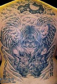 უკან პიროვნების Angel Tattoo ნიმუში