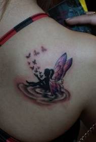 girl's shoulders look good elf tattoo pattern