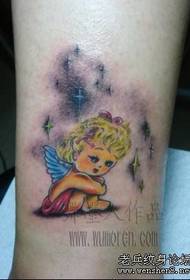 Tattoo Pattern: Super Cute Little Angel Cupid Tattoo Pattern Larawan