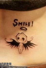 Padrão de tatuagem de anjo de cintura