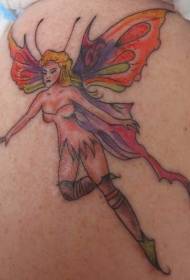 Modèle de tatouage Elf couleur volante