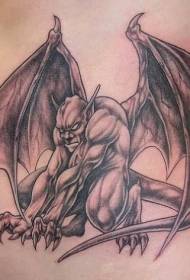 foto di tatuaggio enorme gargoyle sul lato della vita maschile