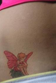 Meedercher Bauch rout Elf Tattoo Muster