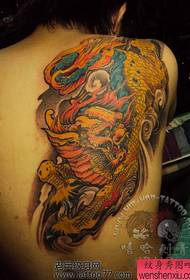 un modello di tatuaggio unicorno animale bestia posteriore