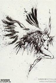 splash ink style ທູດສະຫວັນຮູບ tattoo
