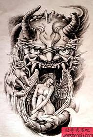 Модел на тетоважа со крилја на ѓаволот Ангел