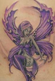 Lavendel séiss Elf Tattoo Muster