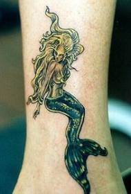 Bein Farbe nackt blonde Meerjungfrau Tattoo Bild