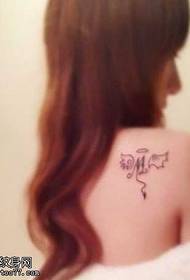 Lub xub pwg nyom Angel Tattoo Txawv