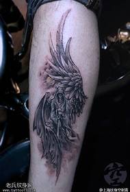 Wzór tatuażu diabła w skrzydłach