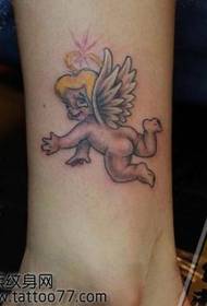 Picioare Cute Angel Angel Cupidon model de tatuaj