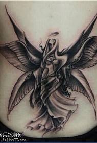 Frumos model de tatuaj înger cu șase aripi