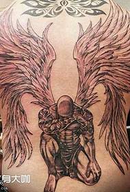 hátsó angyal harcos tetoválás minta