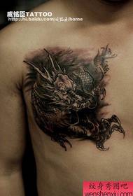 txiv neej hauv siab classic dub grey unicorn tattoo qauv